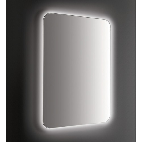 Specchio da Bagno Rettangolare 70x80 da Parete con Illuminazione Perimetrale