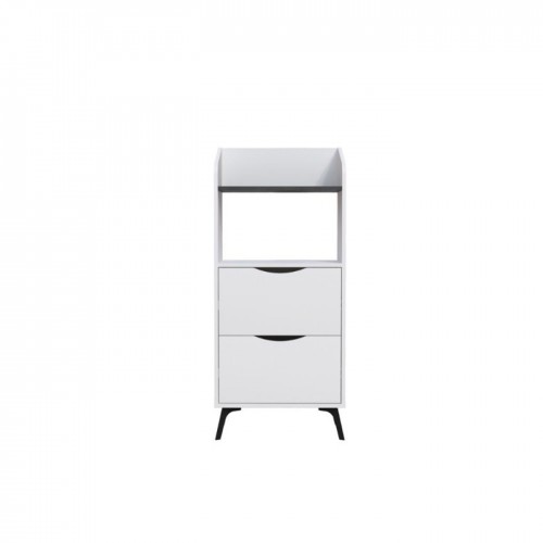 Mobile per Forno Microonde in Legno Bianco Multiuso con Cassetti da Cucina