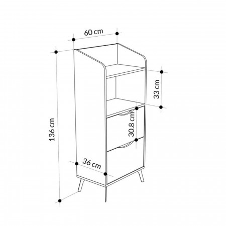 Mobile Multiuso da Cucina per Forno Microonde in Legno con Cassetti Mocha