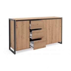 Credenza Madia con Cassetti e Ante Mobile in Legno Quercia Buffet Madia 2