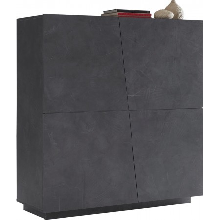 Credenza da Ingresso Ardesia Madia 120 cm Laccato Mobile con 4 Ante