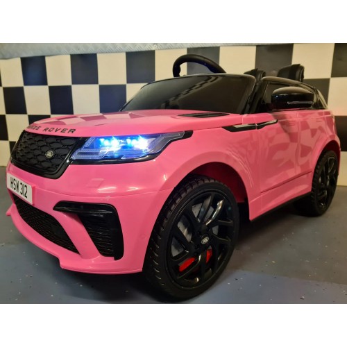Macchina Elettrica per Bambini Range Rover Velar a Batteria 12V Rosa