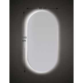 Specchio LED sala da Bagno Retroiluminato con illuminazione - su Misura -  L58 100x80cm : : Casa e cucina