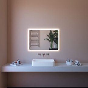 Specchio da Bagno Rettangolare Retroilluminato a Led 80x70 da Parete 2