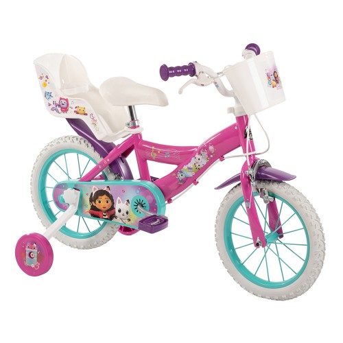 Bicicletta Ruota 14 Pollici da Bambino Gabby Dollhouse Bici con Rotelle