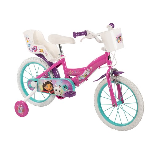 Bicicletta da Bambino con Rotelle Gabby Dollhouse Bici Ruota 16 Pollici