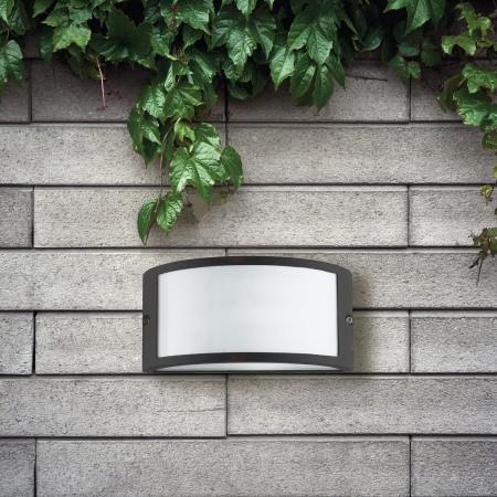 Applique da Esterno in Alluminio Nero Punto Luce Faretto per Giardino