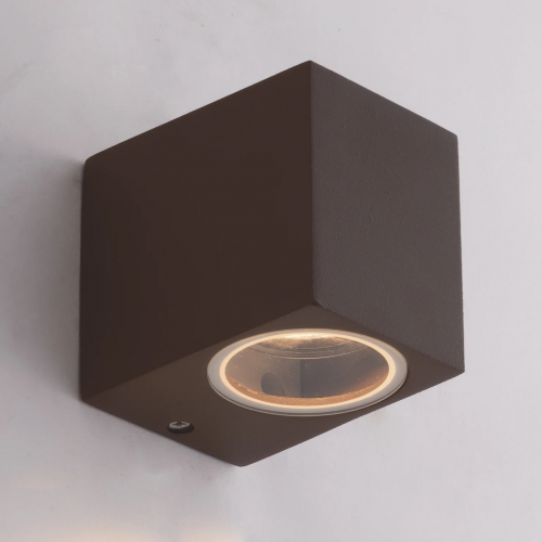 Applique a Parete da Esterno in Alluminio Faretto Bronzo un Punto Luce