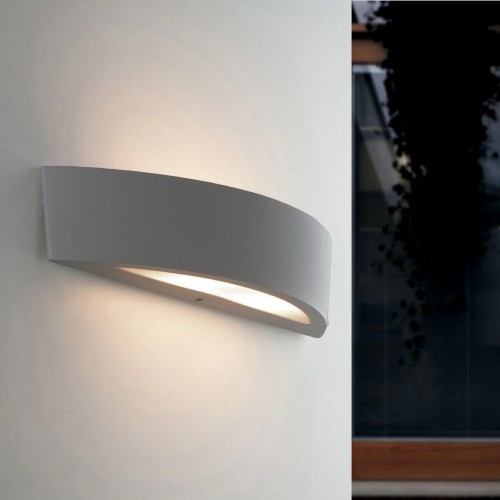 Applique in Alluminio Argento da Esterno Intec Faretto per Giardino
