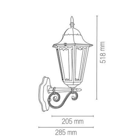 Lanterna Applique da Esterno Intec in Alluminio Punto Luce per Giardino