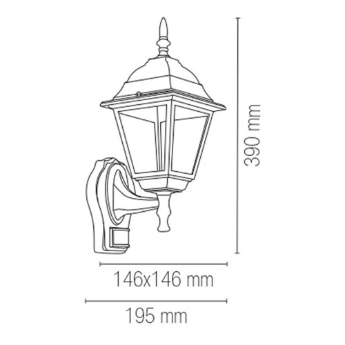 Lanterna da Esterno Applique a Muro Elegante in Allumino Bianco Luce