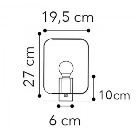 Lampada da Parete Intec Applique Moderna Lampadina E27 Luce per Interno