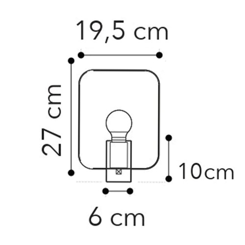 Lampada da Parete Intec Luce per Interno Applique Bianca Lampadina E27
