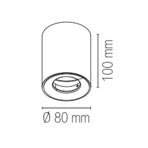 Lampada Rotonda in Alluminio Nero Opaco Faretto da Soffitto Punto Luce