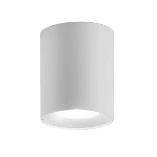 Faretto da Soffitto Punto Luce Bianco Opaco Lampada Rotonda in Alluminio