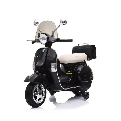 Piaggio Vespa PX 150 Nero Moto Elettrica da Bambini a Batteria 12 V