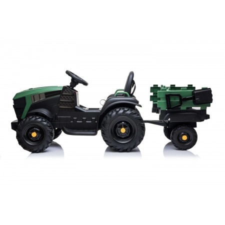 Trattore Verde Elettrico per Bambino Macchina a Batteria 12V Bimbi