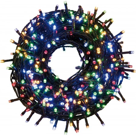 Lucine di Natale Filo da 8 mt Decorazione con Luci Multicolore con 180 Led
