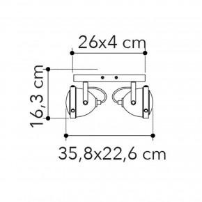 Applique 2 Punti Luce Faretti Orientabili Lampada da Parete per Interno 2