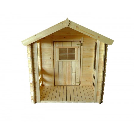 Casetta per Bambini Timbela con Veranda da Giardino in Legno di Pino