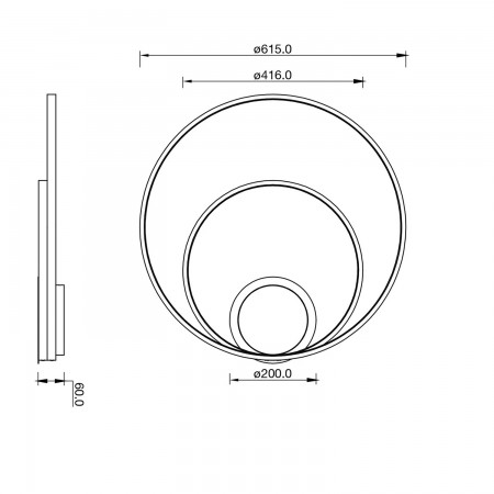 Plafoniera a LED CCT a Soffitto da Interno Intec Lampada Bianca Moderna