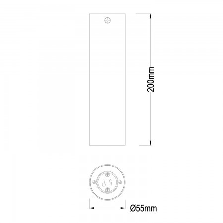 Plafoniera in Metallo Bianco Faretto da Soffitto Punto Luce Tubolare