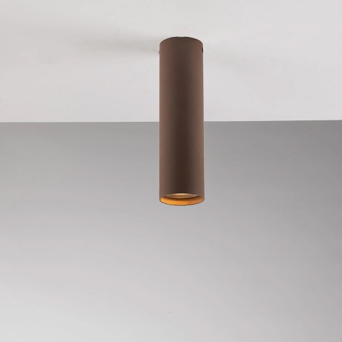 Punto Luce Tubolare Bronzo Plafoniera in Metallo Faretto da Soffitto