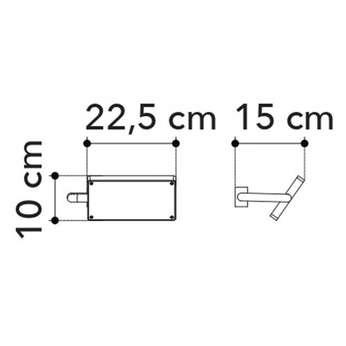 Applique Orientabile da Parete Intec Lampada da Interno Regolabile a LED