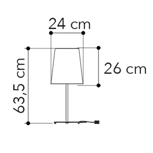 Lampada da Tavolo Moderna in Metallo Bianco con Paralume in Tessuto