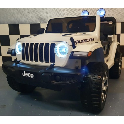 Macchina Jeep Wrangler a Batteria 12V Fuoristrada Bianco per Bambini