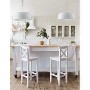 Lampada a Sospensione in Metallo Bianco con Diffusore Luce Design Moderno 2