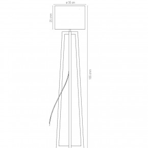 Lampada da Pavimento in Legno Lumetto Piantana con Paralume in Tessuto 2