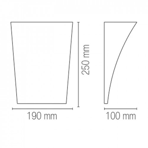 Applique da Interno Lampada Bianca Verniciabile Luce da Parete Intec