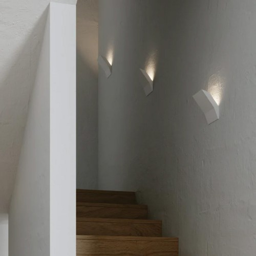 Applique da Interno Lampada Bianca Verniciabile Luce da Parete Intec