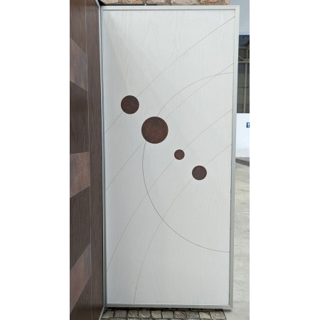 Porta Blindata con Pannello Inserti Giove in Vetroresina per Esterno