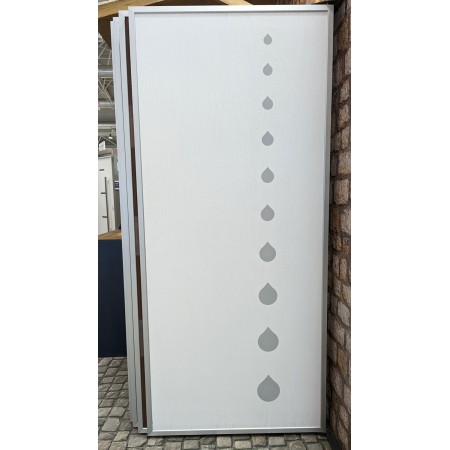 Porta Blindata per Esterno con Pannello Bianco Pantografato Drops