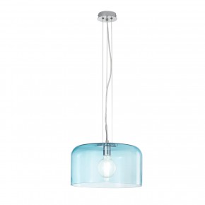 Lampadario da Interno a Sospensione Elegante Blu Luce in Vetro Soffiato