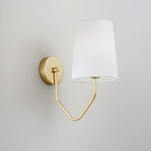 Punto Luce Oro Lampada per Interno Applique Elegante in Metallo a Parete