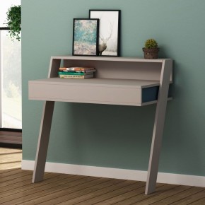 Scrivania da Parete Tortora 94x50 cm per Ufficio Coworking Bordi PVC 2