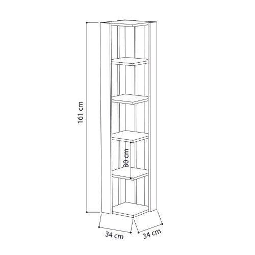 Libreria Angolare Arredamento Minimal Casa Salotto