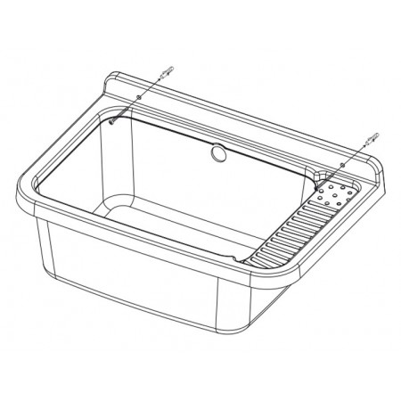 Pilozzo per Esterno 50x35 cm Effetto Granito Lavanderia Lavabo a Muro