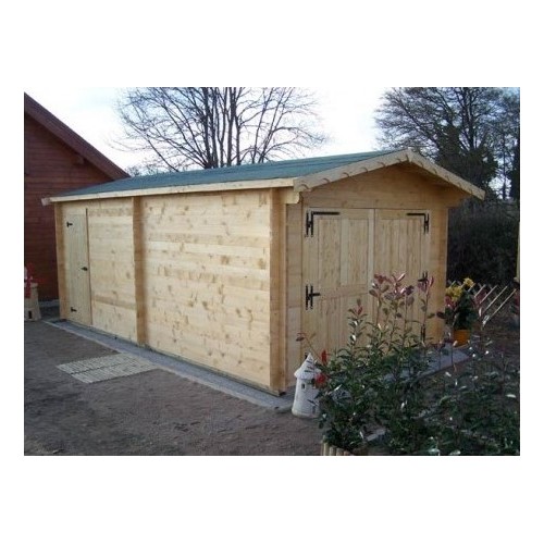 Garage in legno Box Auto 22 mq con sistema Block House