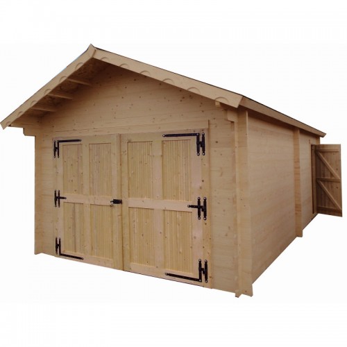 Garage in legno Box Auto 24 mq con sistema Block House