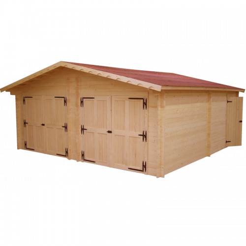 Garage in legno Box Auto 635x664 cm con sistema Block House