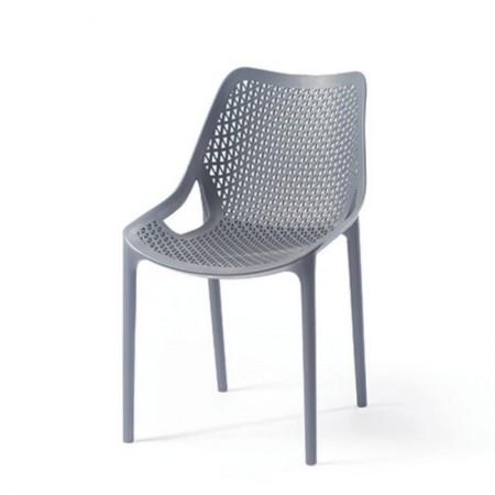 Sedia da Giardino in Polipropilene Grigio