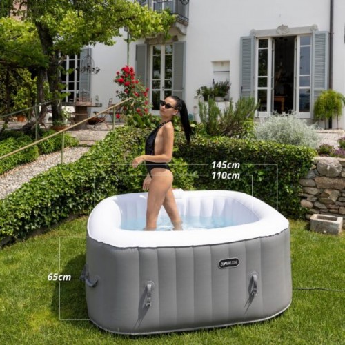 Piscina Idromassaggio Gonfiabile per 4 persone da Esterno con Copertura