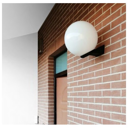 2 Applique a Sfera da Muro da Esterno 25 cm Opaca