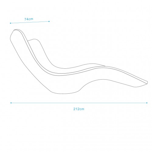 Lettino da piscina in politene bianco design moderno