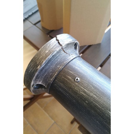 Outlet Lampione Giardino 220 cm Alluminio Grigio con Lanterna in Vetro