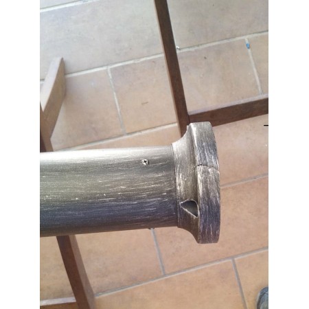 Outlet Lampione Giardino 220 cm Alluminio Grigio con Lanterna in Vetro